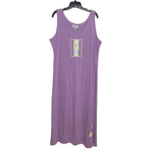 NWT Vintage Maxi Dress Cotton Size XL Patchwork Block Print Artsy Teacher Hippie